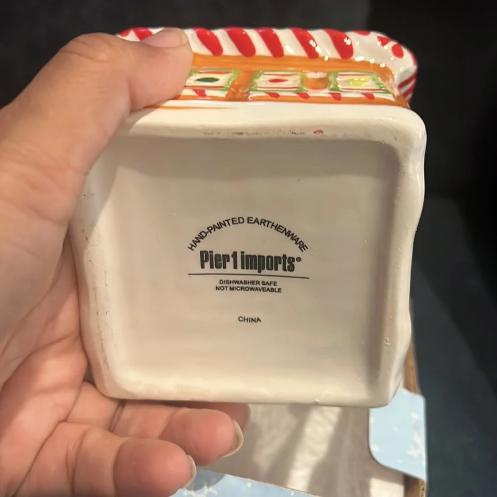 Pier 1 gingerbread‎ house dip bowl & spreader set